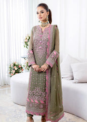 Jhilmil by Asim Jofa Unstitched 3 Piece Emb Chiffon Festive Suit-AJJM-25