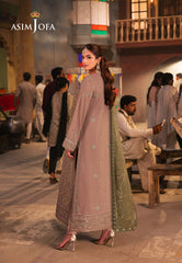 Asim Jofa Chamkeeli Pret Ajkkb-08 Embroidered Twisted Silk Stitched 3 Pcs