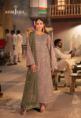Asim Jofa Chamkeeli Pret Ajkkb-08 Embroidered Twisted Silk Stitched 3 Pcs