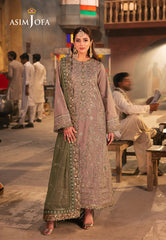 Asim Jofa Chamkeeli Ajkk-08 Embroidered Twisted Silk 3 Pcs