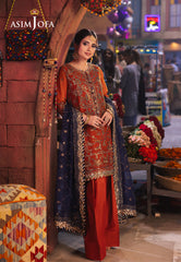 Asim Jofa Chamkeeli Ajkk-10 Embroidered Chiffon 3 Pcs