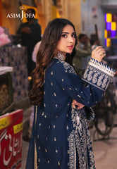 Asim Jofa Designers Limited Edition Ajkkd-25-Xs Embroidered Twisted Silk 3 Pcs