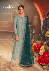 Asim Jofa Chamkeeli Pret Ajkkb-17 Embroidered Chiffon Stitched 3 Pcs