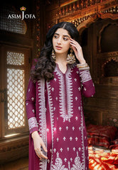 Asim Jofa Eid Festive '23 Ajkm-02 Embroidered Poly Cotton 3 Pcs