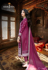 Asim Jofa Eid Festive '23 Ajkm-02 Embroidered Poly Cotton 3 Pcs