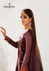 Asim Jofa Eid Festive '23 Ajkm-09 Embroidered Cotton Net Organza 3 Pcs