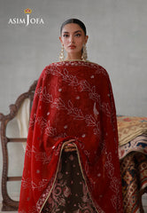 Asim Jofa Stitched 3 Piece Luxury Pret Suit-AJLPN-10 Embroidered Poly Silk Stitched 3pcs