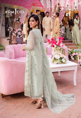 Asim Jofa Jag Mag Pret Ajmjb-18 Embroidered Net Stitched 3 Pcs
