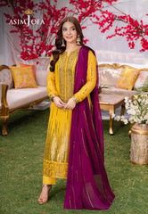 Asim Jofa Jag Mag Pret Ajmjb-20 Embroidered Chiffon Stitched 3 Pcs