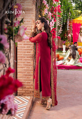 Asim Jofa Jag Mag Pret Ajmjb-28 Embroidered Chiffon Stitched 3 Pcs