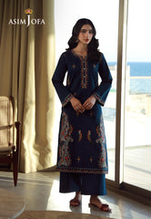 Asim Jofa Essential Pret Drop 7 Ajpb-145 Embroidered Slub Rib Lawn 2 Pcs