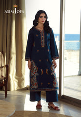 Asim Jofa Essential Pret Drop 7 Ajpb-145 Embroidered Slub Rib Lawn 2 Pcs