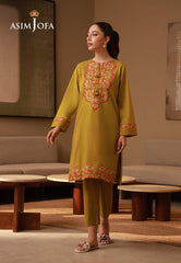 Asim Jofa Essential Pret Drop 7 Ajpb-146 Embroidered Slub Rib Lawn 2 Pcs