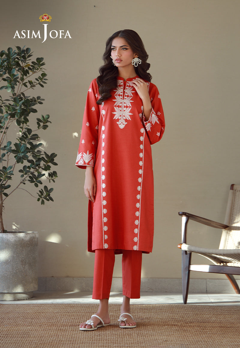 Asim Jofa Essential Pret Drop 7 Ajpb-147 Embroidered Lawn Check 2 Pcs