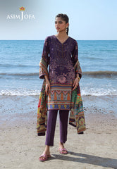 Asim Jofa Essential Pret Drop 7 Ajpb-156 Printed Arabic Lawn 3 Pcs