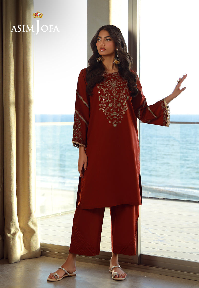Asim Jofa Essential Pret Drop 7 Ajpb-163 Embroidered Jacquard 2 Pcs