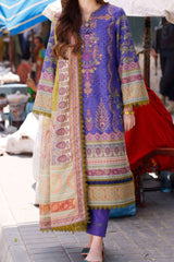 Arabic Lawn By Asim Jofa Unstitched 3 Piece Digital Blended Lawn Suit-AJPL-03