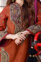 Arabic Lawn By Asim Jofa Unstitched 3 Piece Digital Blended Lawn Suit-AJPL-05