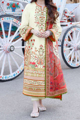 Arabic Lawn By Asim Jofa Unstitched 3 Piece Digital Blended Lawn Suit-AJPL-06