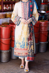 Arabic Lawn By Asim Jofa Unstitched 3 Piece Digital Blended Lawn Suit-AJPL-18