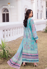 Asim Jofa Charmeuse Silk Pret Ajrsb-04 Digitally Printed Embroidered Raw Silk Stitched 3 Pcs