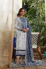 Asim Jofa Unstitched Prints Lawn Suit-AJS-18