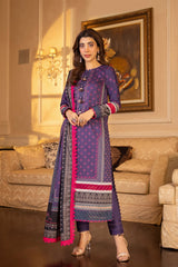Asim Jofa Unstitched Prints Lawn Suit-AJS-24