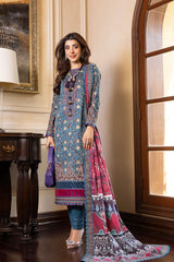 Asim Jofa Unstitched Prints Lawn Suit-AJS-27