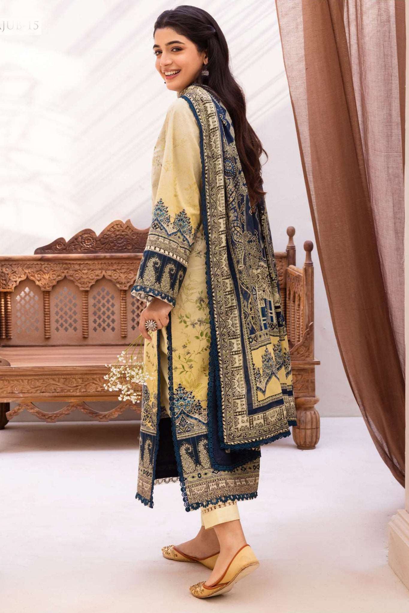 Asim Jofa Prints Unstitched 3 Piece Digital Lawn Vol-01 Collection'2024-AJUB-15