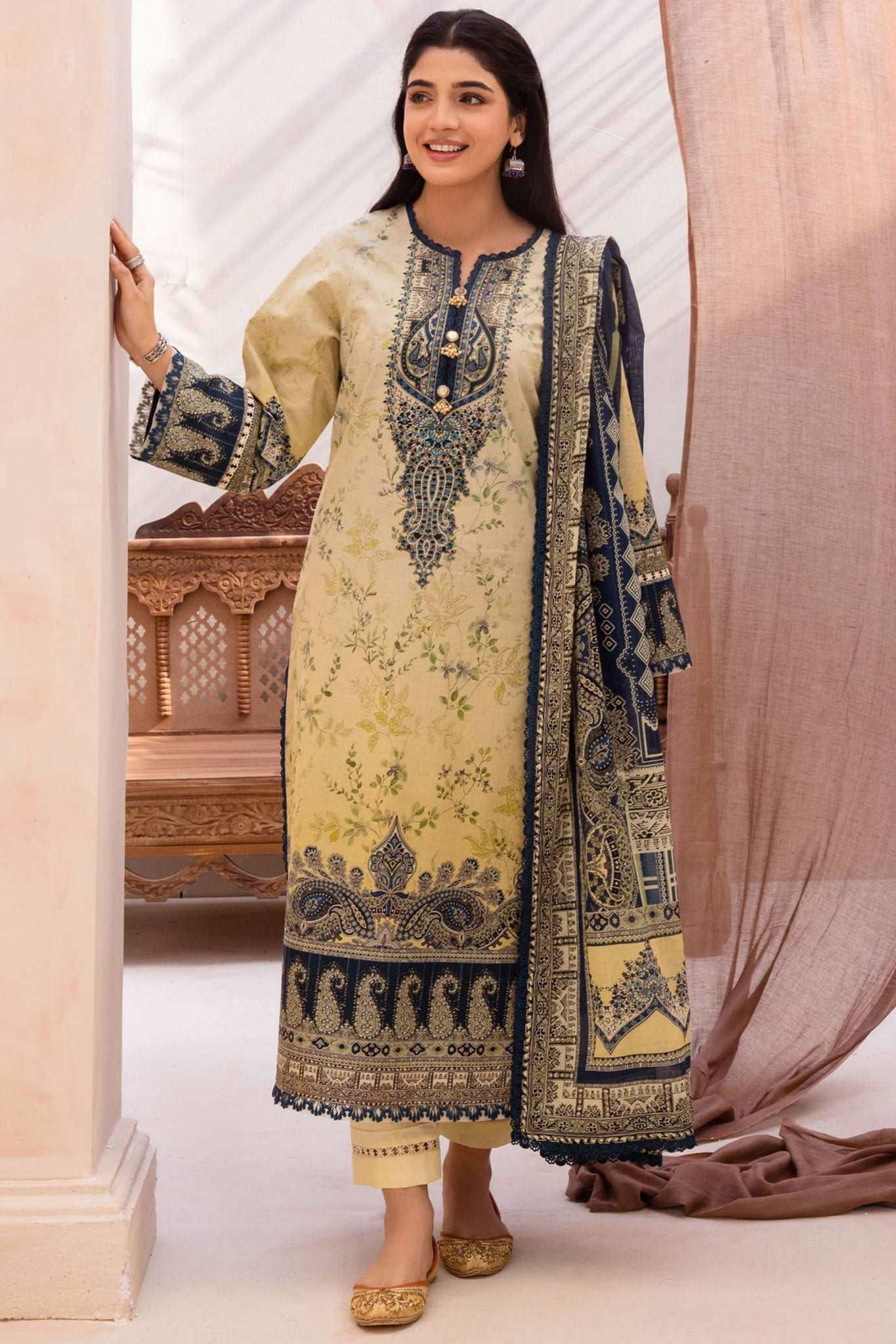 Asim Jofa Prints Unstitched 3 Piece Digital Lawn Vol-01 Collection'2024-AJUB-15