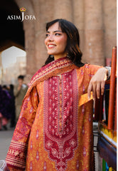 Asim Jofa Eid Essentials Ajubf-66 Digital Printed Lawn 3 Pcs