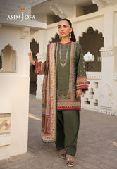 Asim Jofa Eid Essentials Ajubf-74 Digital Printed Lawn 3 Pcs