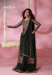 Asim Jofa Unstitched 3 Piece Festive Formals Suit-AJULFI-02 Embroidered Net Unstitched 3 Pcs