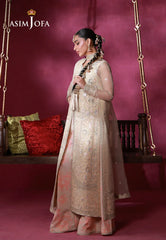 Asim Jofa Unstitched 3 Piece Festive Formals Suit-AJULFI-08 Embroidered Organza Unstitched 3 Pcs