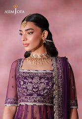 Asim Jofa Unstitched 2 Piece Festive Formals Suit-AJULFI-09 Embroidered Net Unstitched 2 Pcs