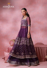 Asim Jofa Unstitched 2 Piece Festive Formals Suit-AJULFI-09 Embroidered Net Unstitched 2 Pcs