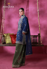 Asim Jofa Unstitched 3 Piece Festive Formals Suit-AJULFI-10 Embroidered Raw Silk Unstitched 3 Pcs