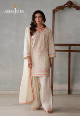 Asim Jofa Stitched 3 Piece Luxury Pret Suit-AJLPN-01 Embroidered Poly Silk Stitched 3pcs