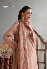 Asim Jofa Stitched 3 Piece Luxury Pret Suit-AJLPN-02 Embroidered Poly Silk Stitched 3pcs