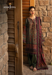 Asim Jofa Unstitched 3 Piece Winter Suit-AJUW-17