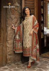 Asim Jofa Unstitched 3 Piece Winter Suit-AJUW-44