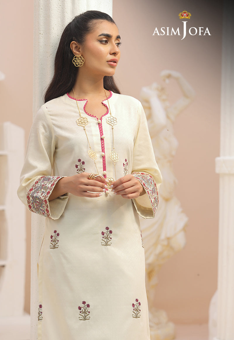 Asim Jofa Wardrobe Solution '23 Ajws-01 (1-Pc) Embroidered Self Jacquard 1 Pc