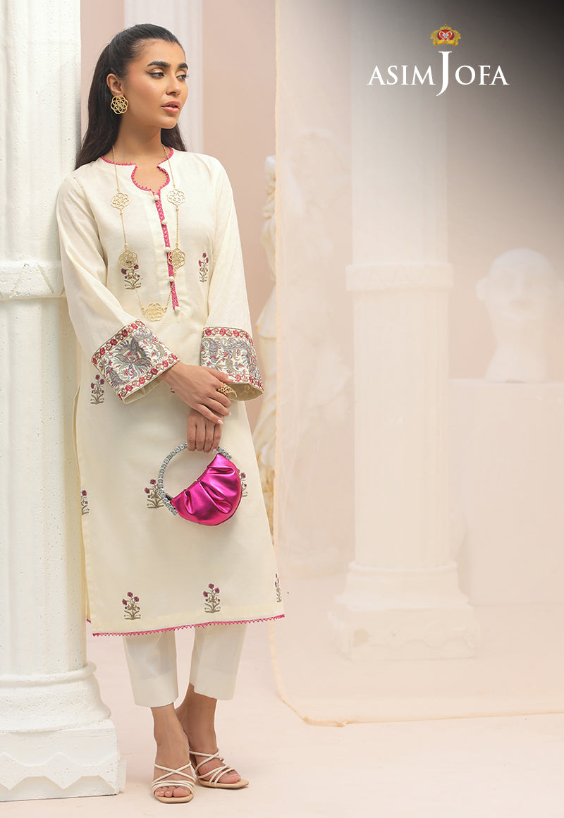 Asim Jofa Wardrobe Solution '23 Ajws-01 (1-Pc) Embroidered Self Jacquard 1 Pc