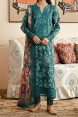 Malina By Afrozeh Unstitched 3 Piece Emb Digital Printed Lawn Suit-AL-01-Ceila