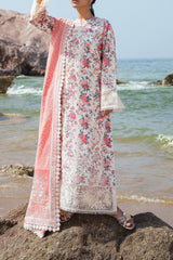 Summer Together By Afrozeh Unstitched 3 Piece Lawnkari Vol-02 Suit-AL-02-Gardenia