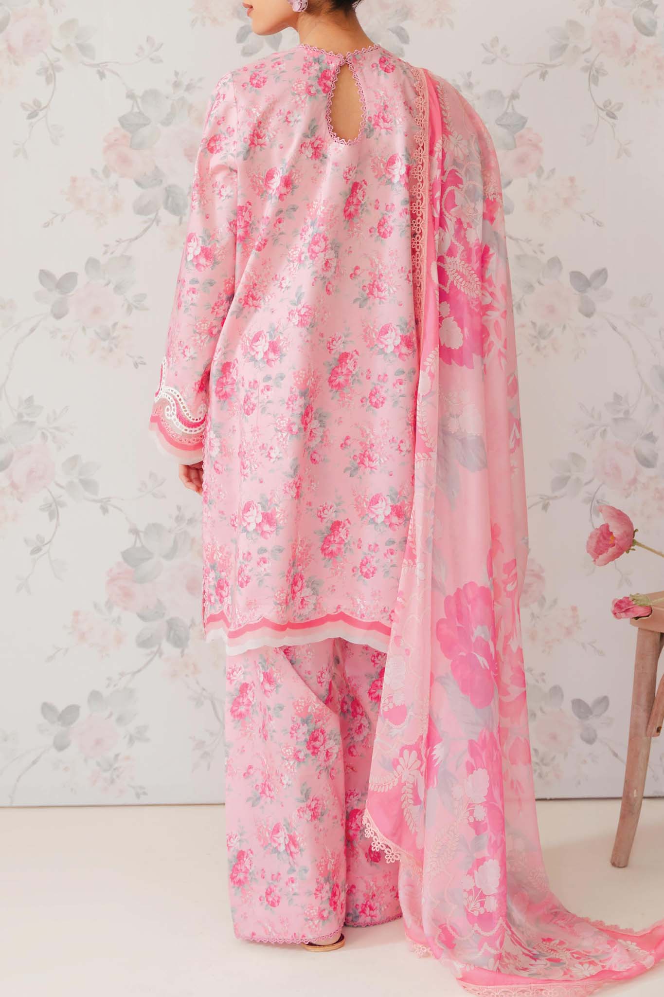 Afrozeh The Floral Charm Unstitched 3 Piece Lawn Collection'2024-AL-04-Begonia