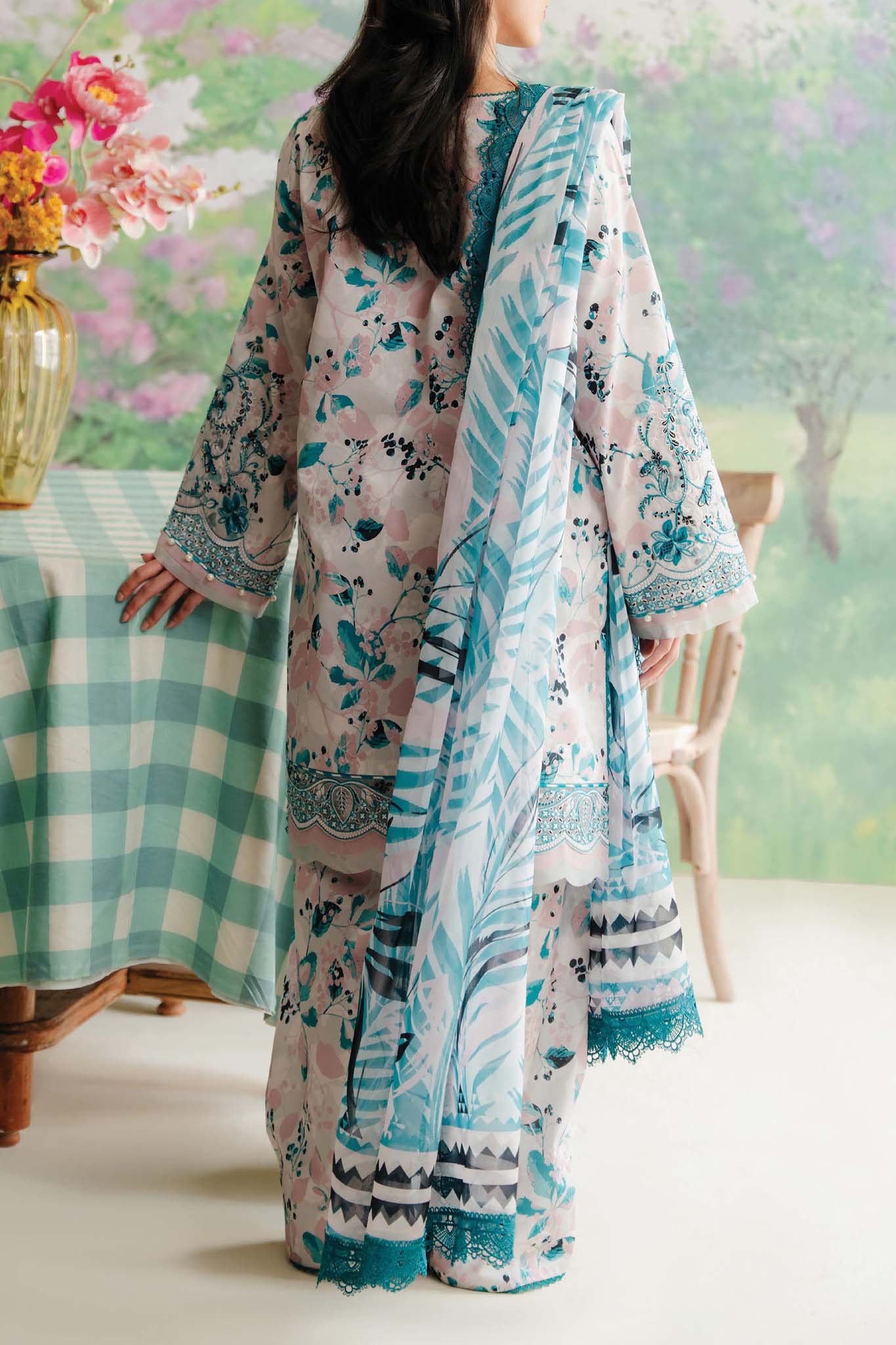 Afrozeh The Floral Charm Unstitched 3 Piece Lawn Collection'2024-AL-05-Cashmere