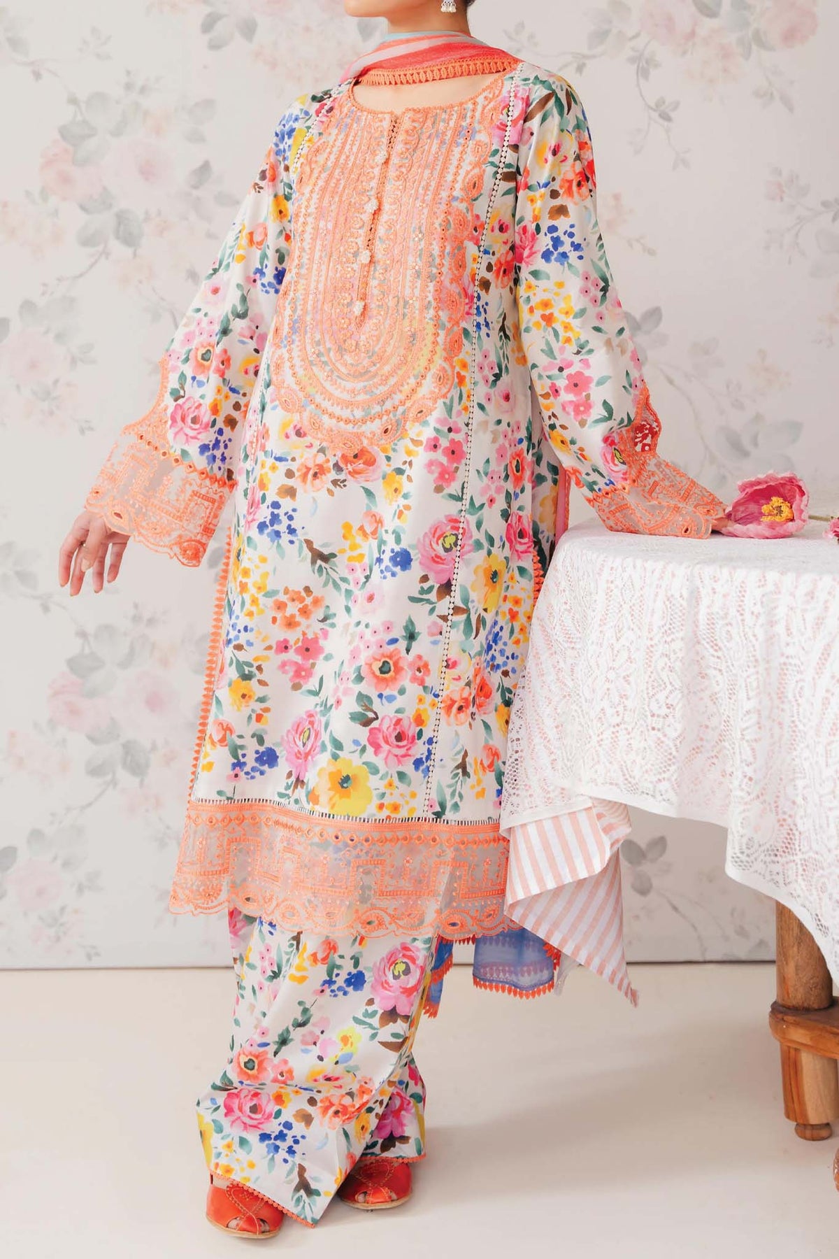Afrozeh The Floral Charm Unstitched 3 Piece Lawn Collection'2024-AL-06-Sundance