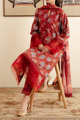 Malina By Afrozeh Unstitched 3 Piece Emb Digital Printed Lawn Suit-AL-08-Karis