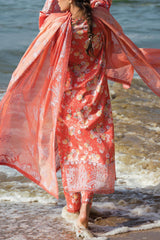 Summer Together By Afrozeh Unstitched 3 Piece Lawnkari Vol-02 Suit-AL-09-Jasmine
